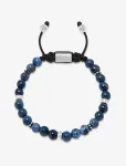Nialaya - Men's Beaded Bracelet With Blue Dumortierite And Silver - K&auml;ev&otilde;rud - M 17 cm