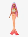 Barbie - A Touch Of Magic Mermaid Doll With Pink Hair, Soft Orange Tail And Headband Accessory - Nukud - ONE SIZE