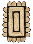House Doctor - Door Mat, Hddenta, Black, Nature - Uksematid - 90X60CM