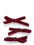 Pipol's Bazaar - Rosella Trippel Bow Red 3Pcs - Juukseklambrid - ONE SIZE