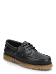 Garment Project - Ollie Boat Shoe - Black/Gum Leather - Purjekingad - 40