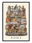 Martin Schwartz - Rome Standard Poster - Linnad ja kaardid - 50X 70CM