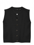 Vero Moda - Vmgold Sl O-Neck Button Vest Boo - Kootud vestid - L