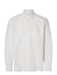 Selected - Slhrlxsander Oxford Shirt Ls Noos - Mustriga s&auml;rgid - M
