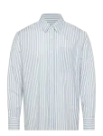 NEUW - Blurred Stripe Ls Shirt Oxford Blue - Oxfordi s&auml;rgid - L
