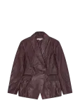 REMAIN Birger Christensen - Heavy Leather Blazer - Nahk - 36