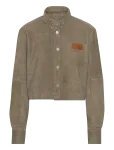 REMAIN Birger Christensen - Suede Cropped Shirt - Nahk - 36