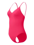 Speedo - Solid V-Neck Swimsuit - Spordi ujumistrikood - XS
