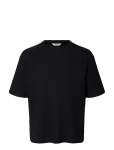 Selected - Slmrelaxsimon Ribbed Ss Tee - L&uuml;hikeste varrukatega - M