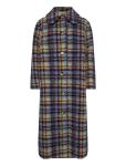 Stella Nova - Long Wool Checked Coat - Villased mantlid - 36