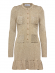 Self Portrait - Gold Lurex Knit Mini Dress - L&uuml;hikesed kleidid - 38