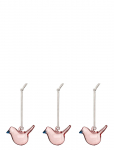 Iittala - Iittala Mini Glass Birds Rose 3Pc - Figuurid ja skulptuurid - 3 SET