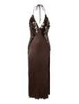 Bardot - Yve Sequin Satin Halter Dress - Maksikleidid - 40