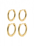 Pilgrim - Leaf Recycled 2-In-1 Set Huggie Hoops - R&otilde;ngad - ONE SIZE