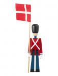 Kay Bojesen - Faneb&aelig;rer Mini R&oslash;d/Bl&aring;/Hvid - Puidust kujud - ONE SIZE