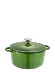 Dorre - Gretl Cast Iron Pot Round Green Enamel Knob Stainless Steel 4 L - Ahjuvormid - 4 L