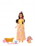 Disney Princess - Disney Princess Bathe & Brush Belle Fashion Doll & Dog Figure With Color Change & Accessories - Nukud - ONE SIZE