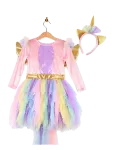 Den Goda Fen - Dress Unicorn W Diadem - Tegelaskujude kost&uuml;&uuml;mid - 110/116