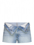 Monki - Lana Fold Down Denim Shorts - L&uuml;hikesed teksap&uuml;ksid - 32