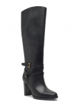 Lauren Ralph Lauren - Collins Burnished Leather Tall Boot Heel - Pika s&auml;&auml;rega - 39