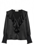 Vero Moda - Awbea Ls V-Neck Frill Blouse - Pikkade varrukatega - S
