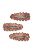 Pipol's Bazaar - Sparkling Snap 3Pcs Gold - Juukseklambrid - ONE SIZE