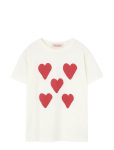 THE ANIMALS OBSERVATORY - Hearts White Rooster T-Shirt - L&uuml;hikeste varrukatega - 12 Y