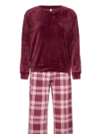 Hunkem&ouml;ller - Pj Set Ls Velours Check - Pidžaamad (komplektid) - S