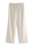 Lindex - Trouser Linen And Tencel Mix - P&uuml;ksid - 134