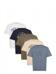 Jack & Jones - Jjedenver Graphic Tee Ss O-Neck 5Pk Mp - L&uuml;hikeste varrukatega - S