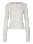 Weekday - Waffled Henley Long Sleeve Top - Pikkade varrukatega - XS