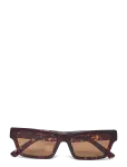 Pilgrim - Ashlyn Sunglasses Tortoise Brown - Kandilise raamiga p&auml;ikeseprillid - ONE SIZE
