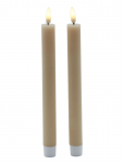 Sirius Home - Sille Krone 2 Stk. S&aelig;t, &Oslash;2X25Cm, Light Caramel - LED-k&uuml;&uuml;nlad - ONE SIZE