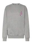 JW Anderson - Melange Grey Cotton Oversize Sweatshirt - Dressipluusid - XS