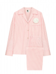 Sleeper - The Rose Cotton Pajama Set In Soft Pink Stripes - Pidžaamad (komplektid) - M