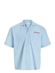 Jack & Jones - Jormenton Poplin Stripe Resort Shirt Ss - L&uuml;hikeste varrukatega s&auml;rgid - XL