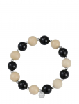 Bud To Rose - Kelly Large Bracelet Ivory/Black/Steel - P&auml;rlitega k&auml;ev&otilde;rud - ONE SIZE