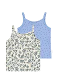Petit Piao - Ppstar Girls Undershirt 2-Pack - Aluskihi topid - 98