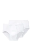 Schiesser - 2-Pack Of Sports Briefs With Fly, With Double Rib, White - Original Classics - Alusp&uuml;ksid - M