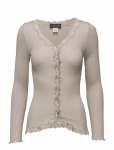 Rosemunde - Rwbabette Silk Ls V-Neck Lace Cardi - Kardiganid - XL