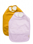 Filibabba - Bibs With Velcro 2-Pack - Golden Mustard/Light Lavender - Varrukateta pudip&otilde;lled - 36X29X1.15CM