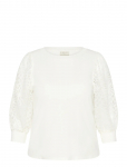 Kaffe Curve - Kcbella Lace T-Shirt - Pikkade varrukatega - S
