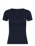 Tommy Jeans - Tjw Slim Essential Rib V Ss - L&uuml;hikeste varrukatega - XL