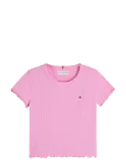 Tommy Hilfiger - Essential Ribbed T-Shirt - L&uuml;hikeste varrukatega - 40