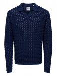 ONLY & SONS - Onsantonio Ls 12 Resort Crochet Polo - Pikkade varrukatega kootud polos&auml;rgid - XL