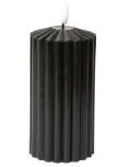 C'est Bon - Striped Led Pillar Candle - LED-k&uuml;&uuml;nlad - H15CM