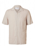 Selected - Slhrlxkylian Linen Ss Shirt Resort - L&uuml;hikeste varrukatega s&auml;rgid - S