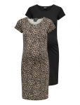 Only Maternity - Olmlovely Life S/S Dress 2-Pck Noos - P&otilde;lveni ja midi - M
