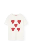 THE ANIMALS OBSERVATORY - Hearts White Rooster T-Shirt - L&uuml;hikeste varrukatega - 10 Y