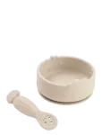 Done By Deer - Stick&Stay Learning Meal Set Sheepy Sand - Beebin&otilde;ude komplektid - BOWL:&Oslash;10X H 5CM.SPOON:10CM